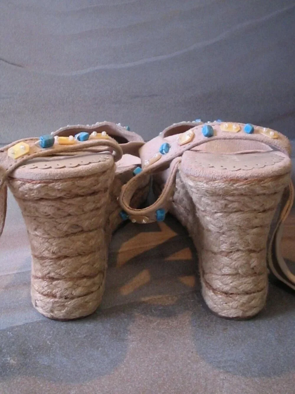 Soft Suede Espadrilles Bo'em Plage Sz 38/7.5